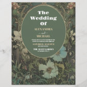 Vintage Blumenhochzeit Flyer (Vorne)