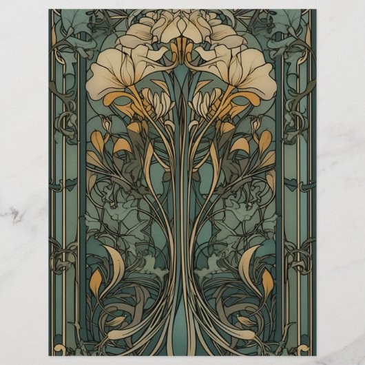 Vintage Blumenhochzeit Flyer (Hinten)