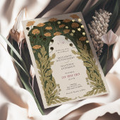 Vintage Blumenhochzeit Folieneinladung