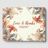 Vintage Blumenhochzeit Gästebuch (Rückseite)