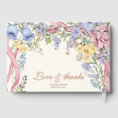 Vintage Blumenhochzeit Gästebuch (Rückseite)