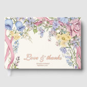 Vintage Blumenhochzeit Gästebuch (Vorderseite)