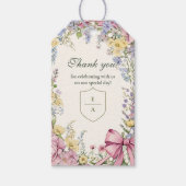 Vintage Blumenhochzeit Geschenkanhänger (Vorderseite)