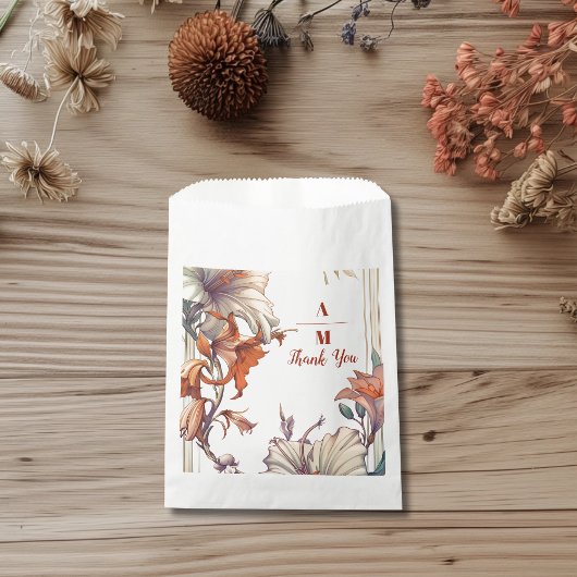 Vintage Blumenhochzeit Geschenktütchen