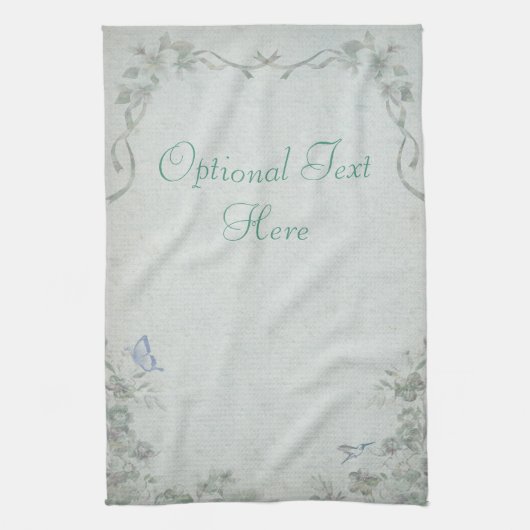 Vintage Blumenhochzeit Handtuch (Vertikal)