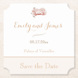 Vintage Blumenhochzeit im Jugendstil Sichern Sie d Untersetzer