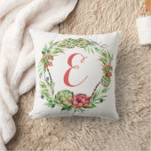 Vintage Blumenhochzeit| Monogramm Kissen (Decke)