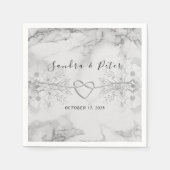 Vintage Blumenhochzeit Napkins Serviette (Vorderseite)