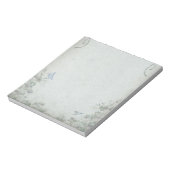 Vintage Blumenhochzeit Notizblock (Rotiert)