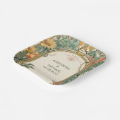 Vintage Blumenhochzeit Pappteller (Gewinkelt)