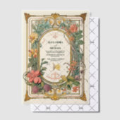 Vintage Blumenhochzeit Pergament Einladungen (Versetzt (Einladung))