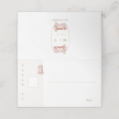 Vintage Blumenhochzeit Platzkarte (Außenseite Aufgefaltet)