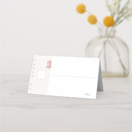 Vintage Blumenhochzeit Platzkarte