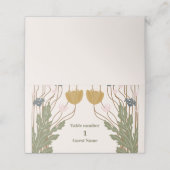 Vintage Blumenhochzeit Platzkarte (Außenseite Aufgefaltet)