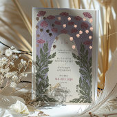 Vintage Blumenhochzeit Rose Gold Folieneinladung