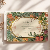 Vintage Blumenhochzeit RSVP Karte