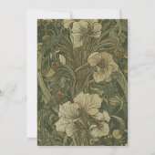 Vintage Blumenhochzeit Save The Date (Rückseite)