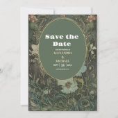 Vintage Blumenhochzeit Save The Date (Vorderseite)