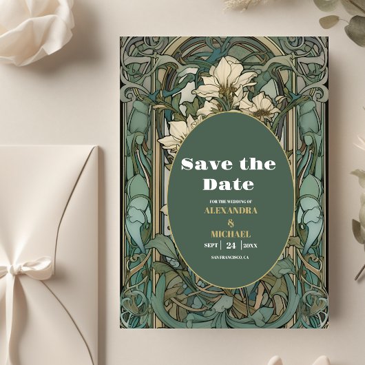 Vintage Blumenhochzeit Save The Date