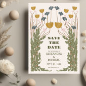 Vintage Blumenhochzeit Save The Date