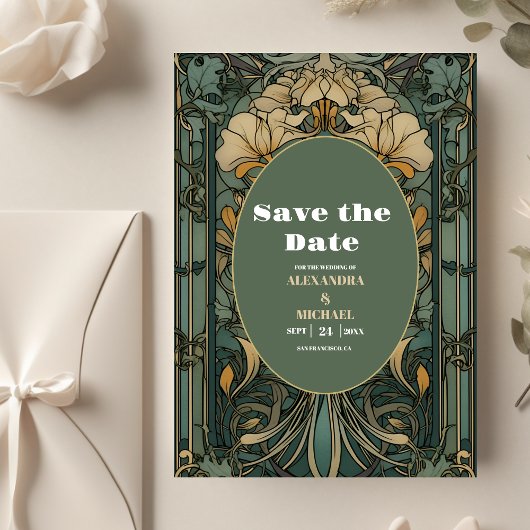 Vintage Blumenhochzeit Save The Date