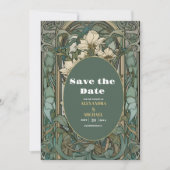 Vintage Blumenhochzeit Save The Date (Vorderseite)