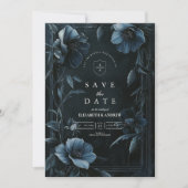 Vintage Blumenhochzeit Save The Date (Vorderseite)