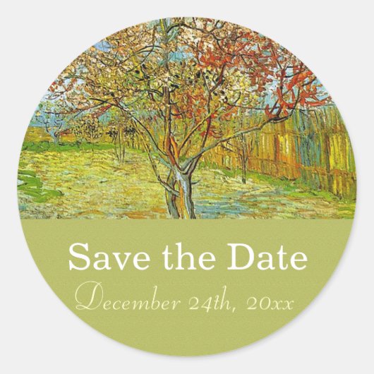 Vintage Blumenhochzeit Save the Date Runder Aufkleber (Vorderseite)