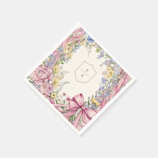 Vintage Blumenhochzeit Serviette (Ecke)