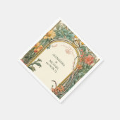 Vintage Blumenhochzeit Serviette (Ecke)
