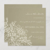 Vintage Blumenhochzeit Speichern Sie die Datumskar Save The Date (Vorne/Hinten)