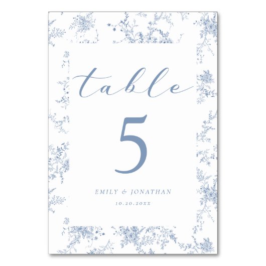 Vintage Blumenhochzeit Tischnummer (Rückseite)