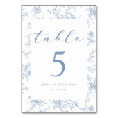 Vintage Blumenhochzeit Tischnummer (Vorderseite)