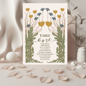 Vintage Blumenhochzeit Tischnummer