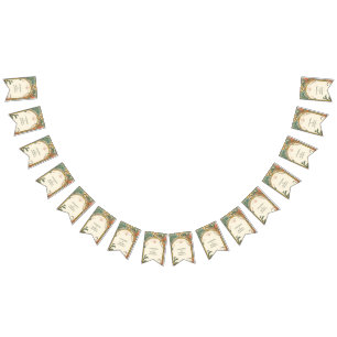 Vintage Blumenhochzeit Wimpelkette