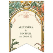 Vintage Blumenhochzeit Wimpelkette (Zweite Fahne)