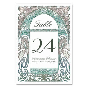 Vintage Blumenhochzeiten Tischnummern IV (V.1)