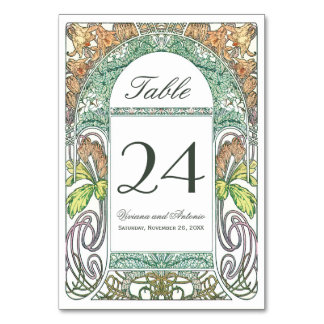 Vintage Blumenhochzeiten Tischnummern IV (V.3)