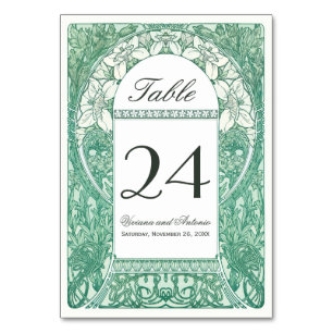 Vintage Blumenhochzeiten Tischnummern V (v.4)