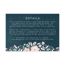 Vintage Blumenhochzeitrichtung Mitternacht