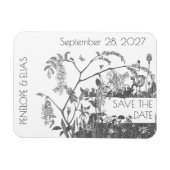 Vintage-Blumenillustration - Heiratsantrag Magnet (Horizontal)