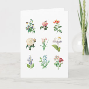 Vintage-Blumenillustration Minimalistische Botanik Karte