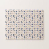 Vintage-Blumenillustrationsmuster Puzzle (Horizontal)