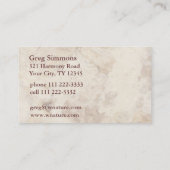 Vintage Blumeninitiale P Visitenkarte (Rückseite)