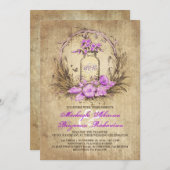 Vintage Blumenjar rustikale Hochzeitseinladung Einladung (Vorne/Hinten)