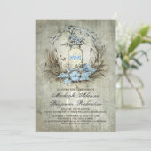 Vintage Blumenjar rustikale Hochzeitseinladung Einladung (Stehend Vorderseite)