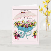 Vintage Blumenkarte der mutter Tages Karte (Gelbe Blume)