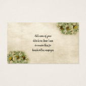Vintage Blumenkarten (Rückseite)