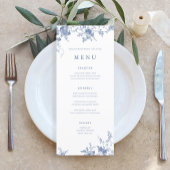 Vintage Blumenkarten mit Hochzeitsmenüs Menükarte