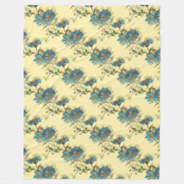 Vintage Blumenkäse und Blumenmuster Fleecedecke